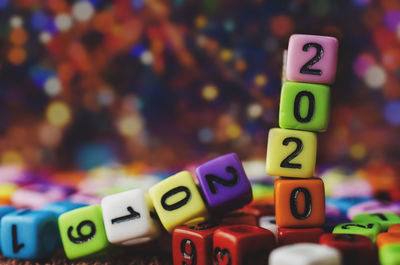 Close-up of toy toys