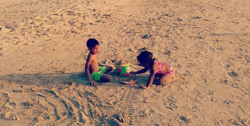 Children playing in sand