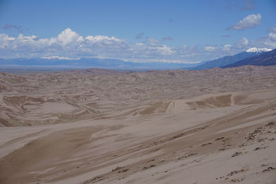 Scenic view of desert against sky