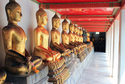 Statues of buddha in temple