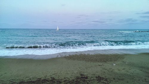 Scenic view of sea against sky