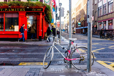 Bicycle on street in city