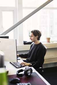 Man using computer in office