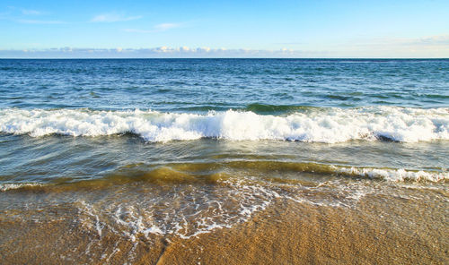 Close-up of sea against sky