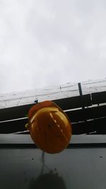 Low angle view of yellow sky