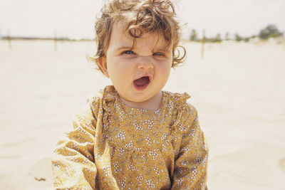 Portrait of boy on beach