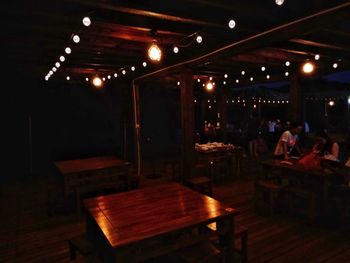 People sitting in restaurant