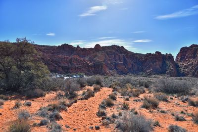 Snow canyon state park red sands view hiking trail cliffs national conservation area  st george utah