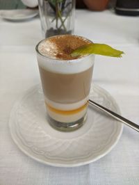 Close-up of coffee on table