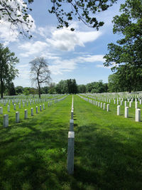 View of cemetery against sky