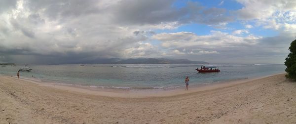 Panoramic view of beach against sky