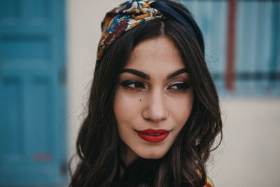 Portrait of beautiful young woman