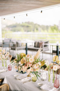 Place setting on table