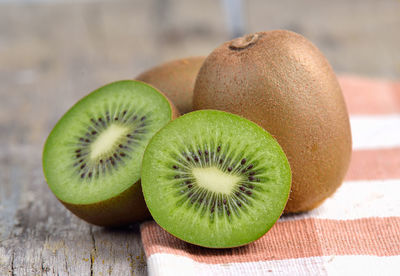 Close-up of fruits on table