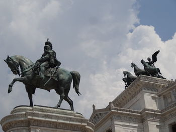 Low angle view of statue
