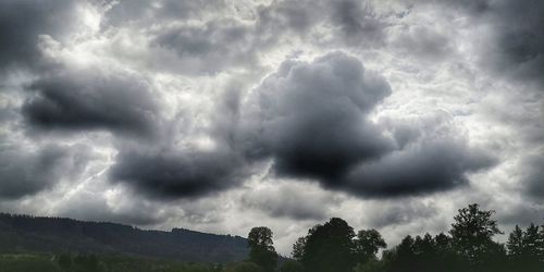 Low angle view of storm clouds in sky