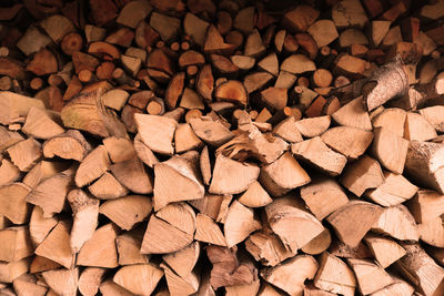 Full frame shot of logs