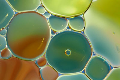 Close-up of bubbles in water