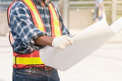 Man working at construction site