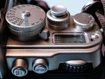 Close-up of camera