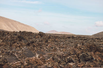 Scenic view of desert against sky