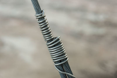 Close-up of metallic container