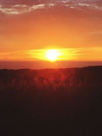 Scenic view of landscape at sunset