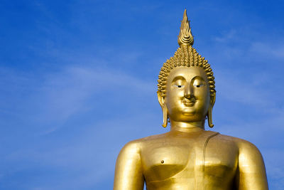 Big buddha in blue sky, ang thong province, thailand