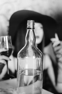 Close-up of drink in glass on table