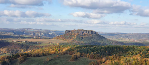 Panoramic view of landscape against sky