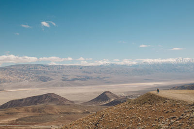 Scenic view of desert against sky