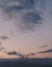 Low angle view of clouds in sky
