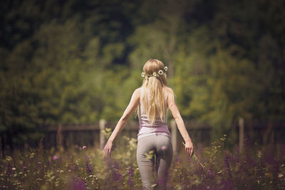 Woman standing in park