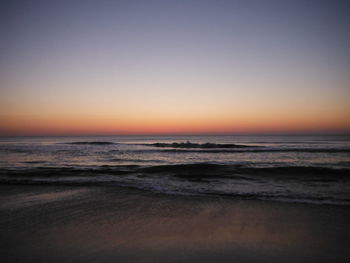 View of sea at sunset