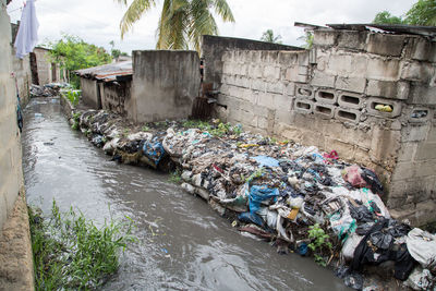 Garbage in water