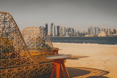 Panoramic view of doha city