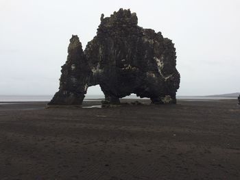 Rock formations on beach