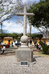 View of buddha statue against trees