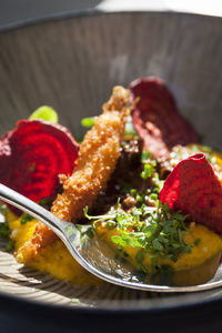 Close-up of food in plate