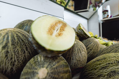 Close-up of fruits for sale in market