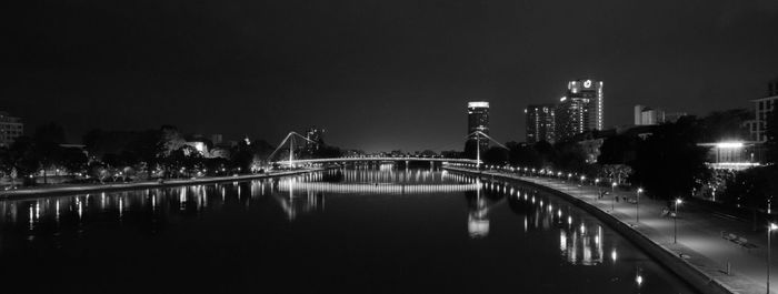 Illuminated city at night