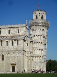 Tourists in front of historical building