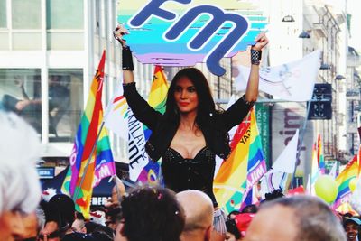 Portrait of young woman