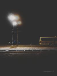 Cars on road at night