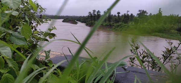 Scenic view of river against sky