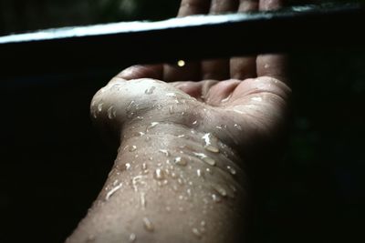 Close-up of human hand