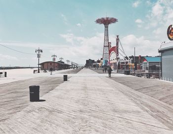 Amusement park against sky