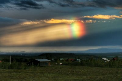 Clouds over field