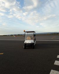 Car on road against sky
