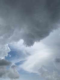 Low angle view of clouds in sky